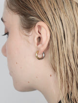 Bicolor One Touch Hoop Pierce