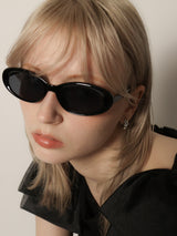 Oval Sunglasses 001  [BLACK]