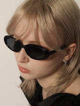 Oval Sunglasses 001  [BLACK]