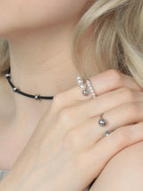 Spiral Pearl Ring