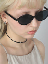 Oval Sunglasses002  [BLACK]