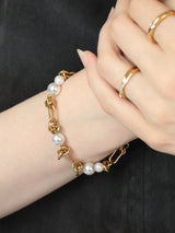 Hard link Pearl Bracelet