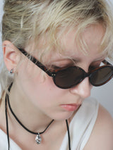 Oval Sunglasses002  [BROWN]