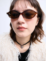 Oval Sunglasses002  [BROWN]
