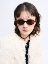 Oval Sunglasses002  [BROWN]