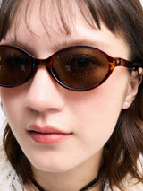 Oval Sunglasses002  [BROWN]