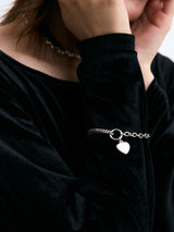 Mix Link Heart Bracelet