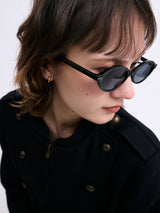 Oval Sunglasses002  [BLACK]
