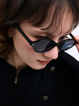 Oval Sunglasses002  [BLACK]