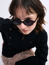 Oval Sunglasses002  [BLACK]