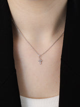 Zirconia Mini Cross Necklace
