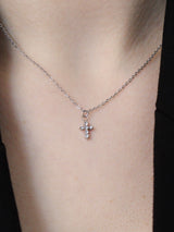 Zirconia Mini Cross Necklace