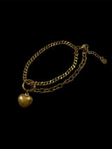 Mix Link Heart Bracelet